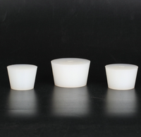 Bouchon solide en caoutchouc de silicone de cône blanc de produits de cuisine pour sceller des bouteilles de fermentation
