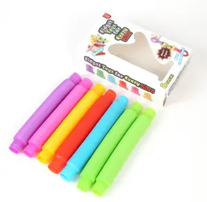Raffreddare giocattoli pieghevoli Fidget Pop Tube per bambini e adulti strumenti sensoriali per tubi per Stress e ansia Relie