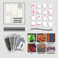 T-shirt Homme Personnalisé Col V Coupe Boxy en Maille Unie pour l'Été, Impression DTG et Sérigraphie de Logo, Vente en Gros