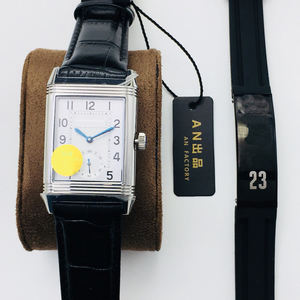 Montre rectangulaire réversible haut de gamme pour homme, style géométrique Art Déco - Product Image 1