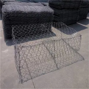 Chine fournisseur Pvc enduit Hexagonal treillis métallique Gabion boîte clôture oiseau lapin poulet Cage porc Gabion