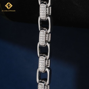 ZUANFA JEWELRY - Pulsera de Diamantes Cultivados en Laboratorio con Cadena Cuadrada de 8.2 mm, Certificación HPHT IGI, Joyería de Diamantes de Lujo, Oro Blanco 925 - Product Image 5