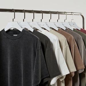 เสื้อยืดแขนสั้นผู้ชายสไตล์วินเทจ ผ้าฝ้าย 100% หนัก 250 กรัม ระบายอากาศได้ดี รุ่นใหม่ล่าสุด - Product Image 6