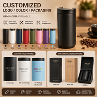 Mug de voyage isotherme en acier inoxydable avec logo personnalisé, 14oz 17oz, couvercle rabattable, cadeau pour les trajets quotidiens