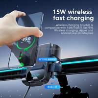 2025 Hot Eway 15W inalámbrico ajustable Flexible cargador de coche montaje-Detección automática para iPhone Android gancho de ventilación estable 8mm