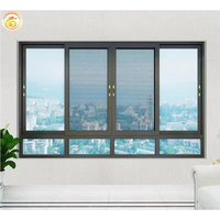 Ventana Corredera de Vidrio con Rotura de Puente Térmico Personalizada, Ventana de Aluminio Resistente a Huracanes