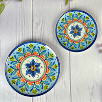 Ensemble de vaisselle en mélamine, motif de fleurs bleues, 5 pièces, bol, assiette, tasse, service de table