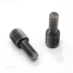 Tornillos de apriete manual moleteados de acero al carbono métricos M8 hechos a medida, grado A, rosca estándar sin tratamiento - Product Image 2