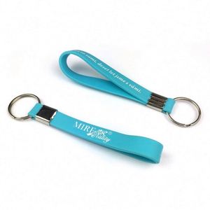 Vente en gros en Chine de porte-clés en acier inoxydable avec logo personnalisé en 3D, en silicone et caoutchouc, écologiques, durables, cadeaux promotionnels - Product Image 1