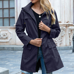 <span class=keywords><strong>Veste</strong></span> de pluie imperméable à capuche pour <span class=keywords><strong>femme</strong></span>, nouvelle collection automne/<span class=keywords><strong>hiver</strong></span>, coupe ajustée, fermeture éclair, coupe-vent pour la <span class=keywords><strong>randonnée</strong></span> en plein air - Product Image 2