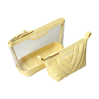 Sac de maquillage haute transparence en PVC structuré, sac de toilette pour parfums, sac de transport pour les voyages