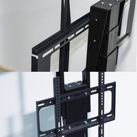 Support TV électrique réglable en hauteur motorisé avec télécommande et contrôle par application, acier laminé à froid, 32-70 pouces