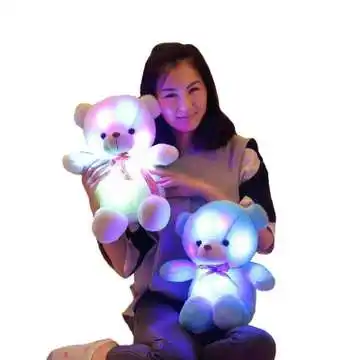 Nhà Máy Trực Tiếp Plush Stuff Đồ Chơi Trẻ Em Sáng Lên Led Glowing Gấu Bông Để Bán