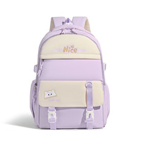 Sac à dos grande capacité pour filles, écoles primaires/secondaires (CP-CM2), avec fermeture éclair et boucle, design respirant, motif rayé