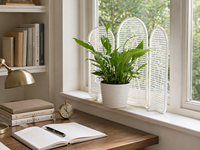Paravent portable autoportant comme écran décoratif pliable, panneau de séparation blanc pour la maison, le bureau et la chambre