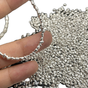 Perles d'espacement rondes en verre noir transparent plaqué argent sterling 925, en vrac, pour la création de colliers, bagues, bracelets et autres créations DIY - Product Image 1