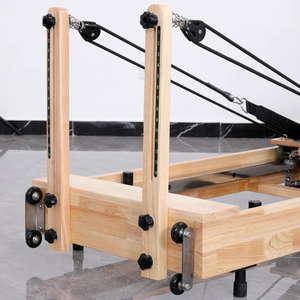 Portable Easy Move <strong>Folding</strong> Wood Wooden Reformer <strong>Pilates</strong> Machine with Box and Jump <strong>Board</strong> for Home Yoga Studio - Product Image 3