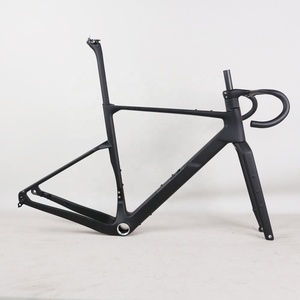 Cadre de vélo de gravier en carbone 2026 pour pneus 700X57C, compatible freins à disque Flat Mount, référence GR257, avec boîtier de pédalier fileté T47 et patte de dérailleur UDH - Product Image 1