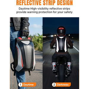 Mochila de Motocicleta Resistente al Agua con Carcasa Rígida, Tira Reflectante Nocturna, 14L de Gran Capacidad, para Viajes en Moto - Product Image 5