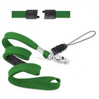 Porte-badge d'identification d'entreprise de bureau en polyester rouge personnalisé de haute qualité avec sécurité pour lanière de sangle de cou en gros à boucle