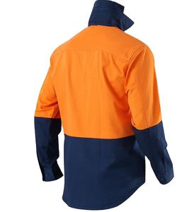 メンズ耐火FR反射長袖コットンワークセーフティシャツ - Product Image 4