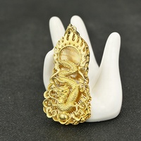Porte-clés pendentif en laiton, Dragon du Zodiaque, style antique bronze, garantie sécurité éternelle, directement de l'usine