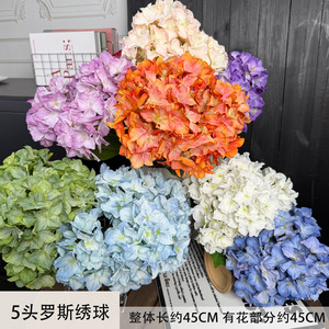 Bouquet d'hortensias artificiels Jinxi à 5 têtes, fleurs en soie pour mariage, décoration intérieure, accessoires de festival en extérieur - Product Image 5
