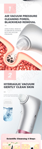 Limpiador de Poros de Burbujas Pequeño y Portátil con Circulación de Agua, Aspiradora 3 en 1 para Eliminar Puntos Negros del Rostro y el Cuerpo, Recargable por USB - Product Image 6
