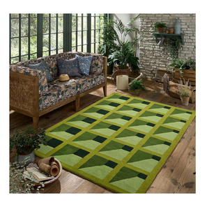 Tapis floral de style gustavien 100% laine personnalisable ton vert luxuriant doux épais tufté à la main pour la décoration de sol de la maison tapis de jardin - Product Image 2