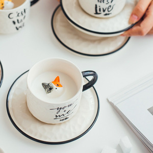 Caneca de Cerâmica com Garras de Gato para Chá da Tarde e Café com Pratos, Caneca de Cerâmica para Casais e Crianças Beberem Leite - Product Image 3