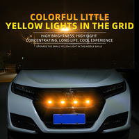 Lumière de calandre avant LED RGB 36W 4PCS pour tout-terrain, lampes LED jaunes 6000K avec couvercle fumé pour véhicule tout-terrain