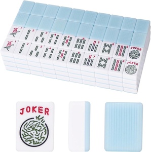 Tuiles <span class=keywords><strong>de</strong></span> Mahjong Américaines Modernes <span class=keywords><strong>de</strong></span> Luxe <span class=keywords><strong>de</strong></span> 1,2 pouce avec Gravures, Pièces <span class=keywords><strong>de</strong></span> Mahjong en Mélamine, <span class=keywords><strong>Table</strong></span> <span class=keywords><strong>de</strong></span> Divertissement Portable Mini <span class=keywords><strong>Poker</strong></span> pour 4 Joueurs - Product Image 3