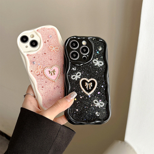 Custodia in Resina Epossidica con Strass per <span class=keywords><strong>iPhone</strong></span> 16 Pro Max, Glitter, Paillettes a Stella e Cuore, Completamente Avvolgente per Phone 14, 15 Pro Max, 13, 12, 11, 17 Pro Max - Product Image 3