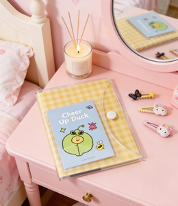 Quaderno a Fogli Mobili Trasparente con Griglia Gialla, Stile Fresco e Carino, Personalizzabile all'Ingrosso per Negozi di Cancelleria Studentesca - Product Image 1