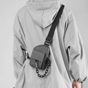 Bolso de Hombro de Cuero Impermeable Personalizado para Hombre, Bolso Bandolera Metálico para Senderismo, Riñonera, Bolso de Viaje - Product Image 6