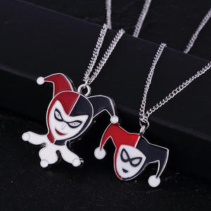 Wowei moda dibujos animados Suicide <span class=keywords><strong>Squad</strong></span> Harley Quinn bate de béisbol colgante Figaro cadena joyería fina collares - Product Image 2