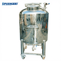 Vente flash : réservoir de mélange pneumatique en acier inoxydable 316 de 1000 L, réservoir de stockage mobile pour le mélange de parfums avec roues