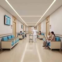 Chaise d'attente d'hôpital personnalisable, bleue, rembourrée, avec structure en acier, banquette rattachée, pour hall de clinique, chaise médicale en rangée, pour patients externes, OEM
