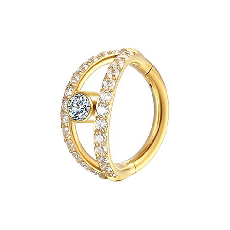 Or incrusté de zircon