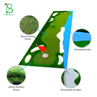 Tapis vert putting de golf personnalisé unique pour mini parcours de golf Mini golf portable Putting Green pour l'entraînement de putting intérieur et extérieur