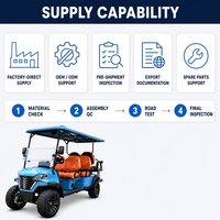Voiturette de golf électrique 6 places (4+2) pour hôtels, complexes et terrains de golf – Personnalisation couleur et logo, 35 km/h, éclairage routier – Vente en gros