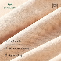 SHANGBINI Soutien-gorge sans couture sans armatures à pression zéro, avec bande de maintien côtelée, bralette pour poitrines généreuses, L-5XL
