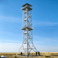 Tour de surveillance à haute sécurité, sur mesure, en acier galvanisé Q235B de 40 m, à 4 pieds, pour la surveillance des patrouilles de frontière