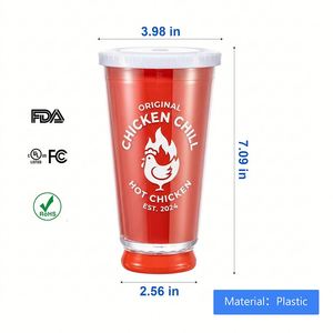Gobelets en plastique réutilisables à double paroi de haute qualité, personnalisés, avec couvercle, à LED clignotantes et lumineuses dans le noir - Product Image 2