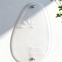 Panneau de porte transparent en acrylique, imperméable et personnalisable pour bureau et bâtiments, enseigne publicitaire suspendue