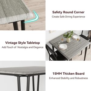 <strong>Small</strong> <strong>Kitchen</strong> Dining <strong>Table</strong> Set <strong>for</strong> <strong>2</strong> <strong>Kitchen</strong> <strong>Table</strong> and Chairs Set of <strong>2</strong> 3 Pieces Dining Room <strong>Table</strong> Set with <strong>2</strong> Upholstered Chairs - Product Image 3