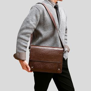 Nouvelle sacoche en PU horizontale décontractée, sac à bandoulière pour ordinateur portable, sac de travail pour homme - Product Image 4
