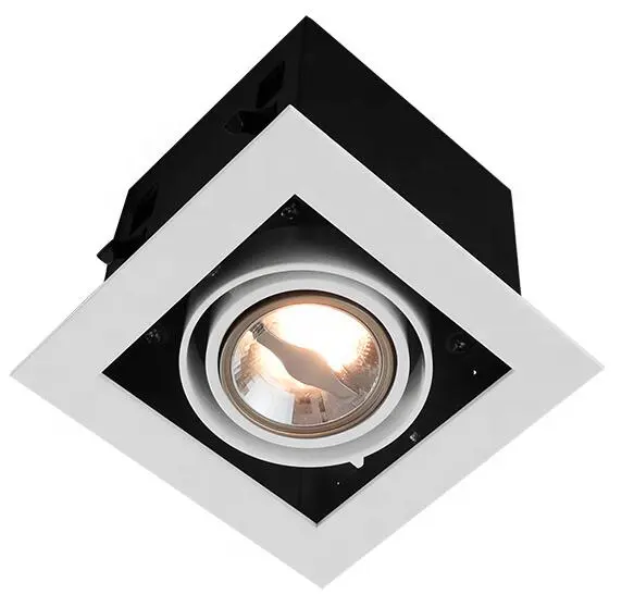 AR70 Lampu Sorot Bawah Persegi LED, Lampu Sorot Tersembunyi Persegi 6W Gu10 Dapat Diredupkan, Lampu Led Spot Gu10 Bingkai