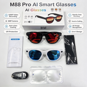 M88 <span class=keywords><strong>Pro</strong></span> 2-in-1 KI-Smartbrille mit 8MP Kamera, 1200P Anti-Shake HD-Videoaufnahme, KI-Bilderkennung, Intelligente Brillenfunktionen - Product Image 1