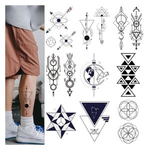 Tatuaggi temporanei a triangolo geometrico personalizzato per uomini e donne tatuaggi realistici, impermeabili, rimovibili - Product Image 2